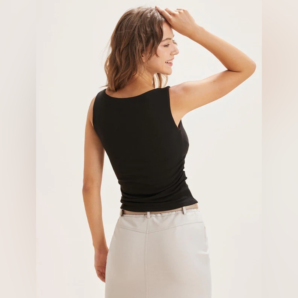 OGL Ruched Sides Boatneck Brami - Picture 2 of 10